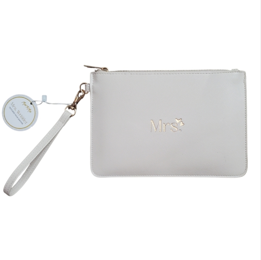 Elegant Off White Wristlet Clutch